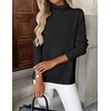 Zeagoo Women’s Turtleneck Sweater Long Sleeve Casual Knit Pullover Top 2026(Black)