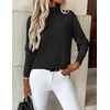 Zeagoo Women’s Turtleneck Sweater Long Sleeve Casual Knit Pullover Top 2026(Black)