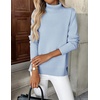 Zeagoo Women’s Turtleneck Sweater Long Sleeve Casual Knit Pullover Top 2026(Blue)