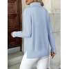 Zeagoo Women’s Turtleneck Sweater Long Sleeve Casual Knit Pullover Top 2026(Blue)