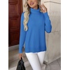 Zeagoo Women’s Turtleneck Sweater Long Sleeve Casual Knit Pullover Top 2026(Bright Blue)