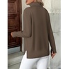 Zeagoo Women’s Turtleneck Sweater Long Sleeve Casual Knit Pullover Top 2026(Brown)