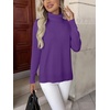 Zeagoo Women’s Turtleneck Sweater Long Sleeve Casual Knit Pullover Top 2026(Dark Purple)