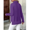 Zeagoo Women’s Turtleneck Sweater Long Sleeve Casual Knit Pullover Top 2026(Dark Purple)