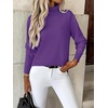 Zeagoo Women’s Turtleneck Sweater Long Sleeve Casual Knit Pullover Top 2026(Dark Purple)