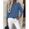 Zeagoo Women’s Turtleneck Sweater Long Sleeve Casual Knit Pullover Top 2026(Deep Blue)
