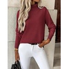 Zeagoo Women’s Turtleneck Sweater Long Sleeve Casual Knit Pullover Top 2026(Deep Red)