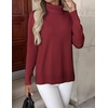 Zeagoo Women’s Turtleneck Sweater Long Sleeve Casual Knit Pullover Top 2026(Deep Red)