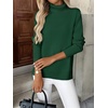 Zeagoo Women’s Turtleneck Sweater Long Sleeve Casual Knit Pullover Top 2026(Green)