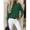 Zeagoo Women’s Turtleneck Sweater Long Sleeve Casual Knit Pullover Top 2026(Green)