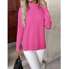 Zeagoo Women’s Turtleneck Sweater Long Sleeve Casual Knit Pullover Top 2026(Hot Pink)