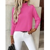 Zeagoo Women’s Turtleneck Sweater Long Sleeve Casual Knit Pullover Top 2026(Hot Pink)