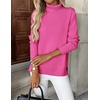 Zeagoo Women’s Turtleneck Sweater Long Sleeve Casual Knit Pullover Top 2026(Hot Pink)