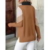 Zeagoo Women’s Turtleneck Sweater Long Sleeve Casual Knit Pullover Top 2026(Jh556-color Block)