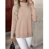 Zeagoo Women’s Turtleneck Sweater Long Sleeve Casual Knit Pullover Top 2026(Khaki)