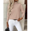 Zeagoo Women’s Turtleneck Sweater Long Sleeve Casual Knit Pullover Top 2026(Khaki)