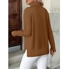Zeagoo Women’s Turtleneck Sweater Long Sleeve Casual Knit Pullover Top 2026(Light Brown)