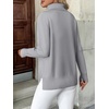 Zeagoo Women’s Turtleneck Sweater Long Sleeve Casual Knit Pullover Top 2026(Light Grey)