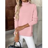 Zeagoo Women’s Turtleneck Sweater Long Sleeve Casual Knit Pullover Top 2026(Light Pink)