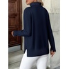 Zeagoo Women’s Turtleneck Sweater Long Sleeve Casual Knit Pullover Top 2026(Navy Blue)