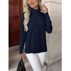 Zeagoo Women’s Turtleneck Sweater Long Sleeve Casual Knit Pullover Top 2026(Navy Blue)