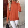 Zeagoo Women’s Turtleneck Sweater Long Sleeve Casual Knit Pullover Top 2026(Orange)