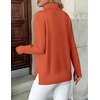Zeagoo Women’s Turtleneck Sweater Long Sleeve Casual Knit Pullover Top 2026(Orange)