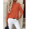 Zeagoo Women’s Turtleneck Sweater Long Sleeve Casual Knit Pullover Top 2026(Orange)