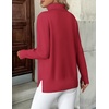 Zeagoo Women’s Turtleneck Sweater Long Sleeve Casual Knit Pullover Top 2026(Red)