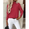 Zeagoo Women’s Turtleneck Sweater Long Sleeve Casual Knit Pullover Top 2026(Red)