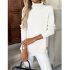 Zeagoo Women’s Turtleneck Sweater Long Sleeve Casual Knit Pullover Top 2026(White)