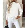 Zeagoo Women’s Turtleneck Sweater Long Sleeve Casual Knit Pullover Top 2026(White)