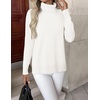 Zeagoo Women’s Turtleneck Sweater Long Sleeve Casual Knit Pullover Top 2026(White)