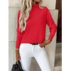 Zeagoo Women’s Turtleneck Sweater Long Sleeve Casual Knit Pullover Top 2026(Xmas Red)
