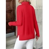 Zeagoo Women’s Turtleneck Sweater Long Sleeve Casual Knit Pullover Top 2026(Xmas Red)