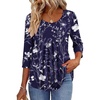 Navy White Floral