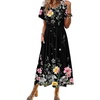 Zeagoo Women Summer Midi A Line Dress Short Sleeve Casual Flowy Tiered Beach Long Sundress with Pockets 2026 Vacation Travel(Wf120)
