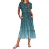 Zeagoo Women Summer Midi A Line Dress Short Sleeve Casual Flowy Tiered Beach Long Sundress with Pockets 2026 Vacation Travel(Xh363)