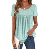 Zeagoo Women Tunics Tops Short Sleeve Summer Shirts Dressy Casual Blouses(An202)