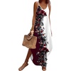 Zeagoo Women’s Casual Sundress Summer Maxi Sleeveless V Neck Split Boho Beach Dress Travel Vacation Dress with Pockets(Bf183)