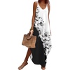 Zeagoo Women’s Casual Sundress Summer Maxi Sleeveless V Neck Split Boho Beach Dress Travel Vacation Dress with Pockets(Dh49)