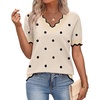 A-khaki Polka Dot