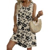 Beige Black Print
