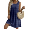 Navy Round Dot