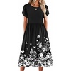 White Floral Black