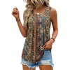 Zeagoo Womens Tank Tops Sleeveless Pleated Crew Neck Summer Tunic Tops Dressy Loose Fit Business Casual Blouses 2026(Mz721)