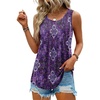 Zeagoo Womens Tank Tops Sleeveless Pleated Crew Neck Summer Tunic Tops Dressy Loose Fit Business Casual Blouses 2026(Mz907)