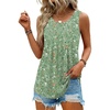Zeagoo Womens Tank Tops Sleeveless Pleated Crew Neck Summer Tunic Tops Dressy Loose Fit Business Casual Blouses 2026(Xh534)