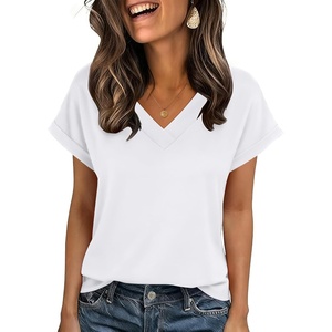 Zeagoo Womens Summer Tops Rolled Short Sleeve Shirts Dressy Casual Blouses(1-white)