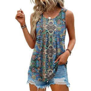 Zeagoo Womens Tank Tops Sleeveless Pleated Crew Neck Summer Tunic Tops Dressy Loose Fit Business Casual Blouses 2026(Mz779)
